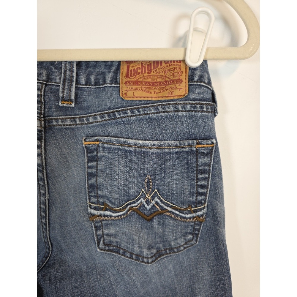 Lucky Brand Jeans Womens 6 Gene Montesano 6 Bronx Lola Straight Blue Y2K - Picture 3 of 13